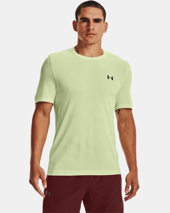 Men's UA Seamless Radial Short Sleeve, Green, pdpMainDesktop image number 0